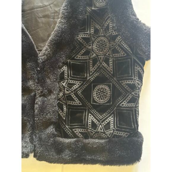 Johnny Was Morningside Silk Vest BLACK Small - Picture 6 of 7